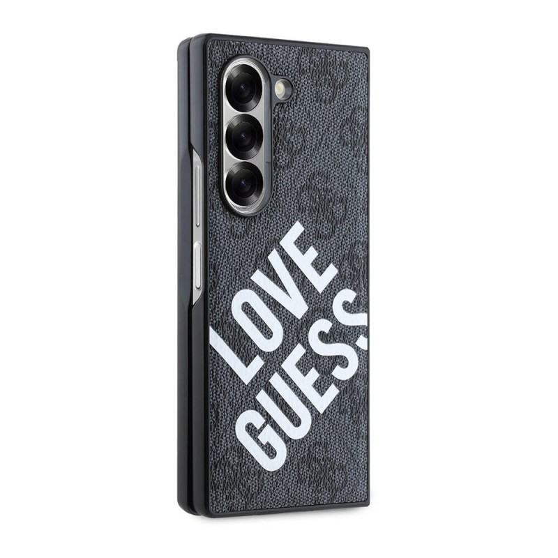 Galaxy Z Fold 6 Kılıf Guess Orjinal Lisanslı Magsafe Şarj Özellikli Love Guess Printing Kapak