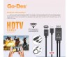 Go Des GD-8276 Wireless Display Dongle Phone Full HDTV Kablo