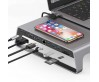 Go Des GD-9128 Hub ve Kablosuz Şarj Destekli Laptop Standı Docking Station Stand