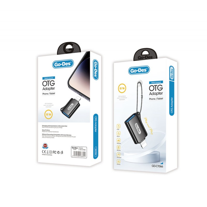 Go Des GD-CT066 USB-A to Lightning OTG Adaptör