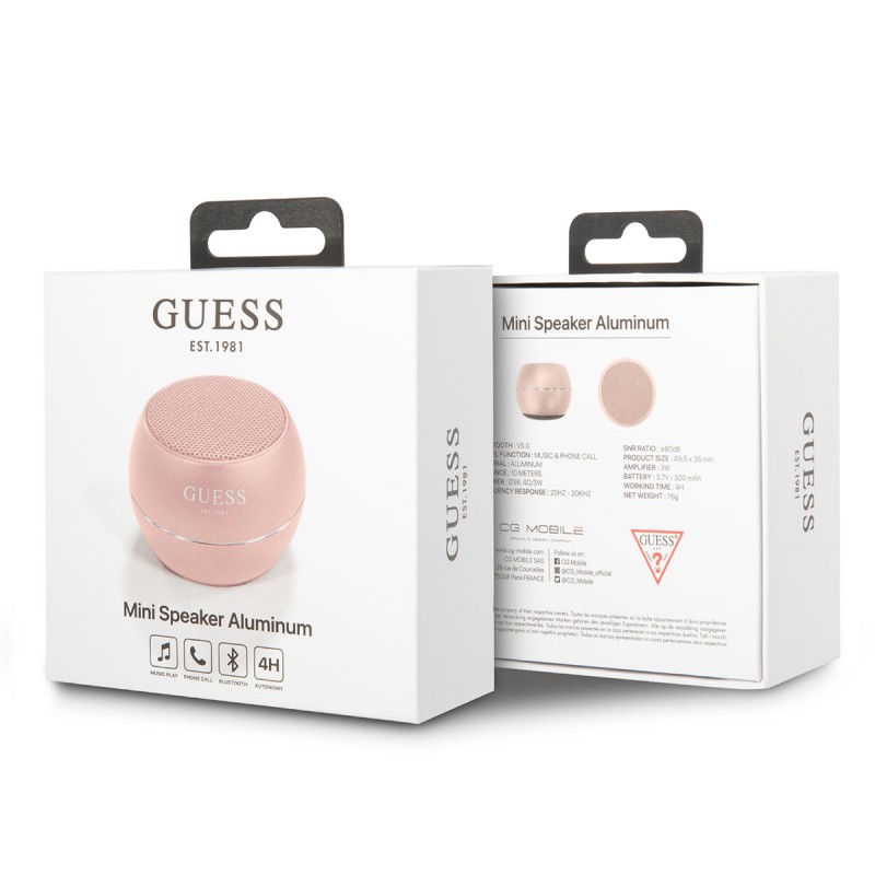 GUESS Alüminyum Alaşım Gövde Tasarımlı Mini Bluetooth Speaker