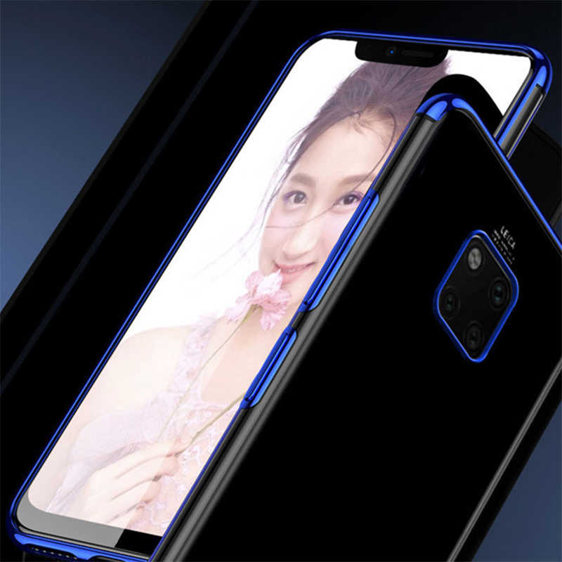 Huawei Mate 20 Pro Kılıf Zore Dört Köşeli Lazer Silikon Kapak