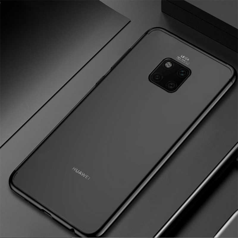 Huawei Mate 20 Pro Kılıf Zore Dört Köşeli Lazer Silikon Kapak