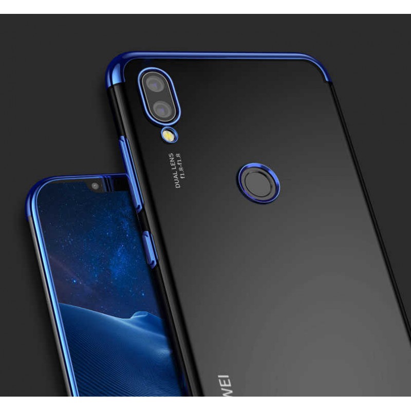 Huawei P20 Lite Kılıf Zore Dört Köşeli Lazer Silikon Kapak