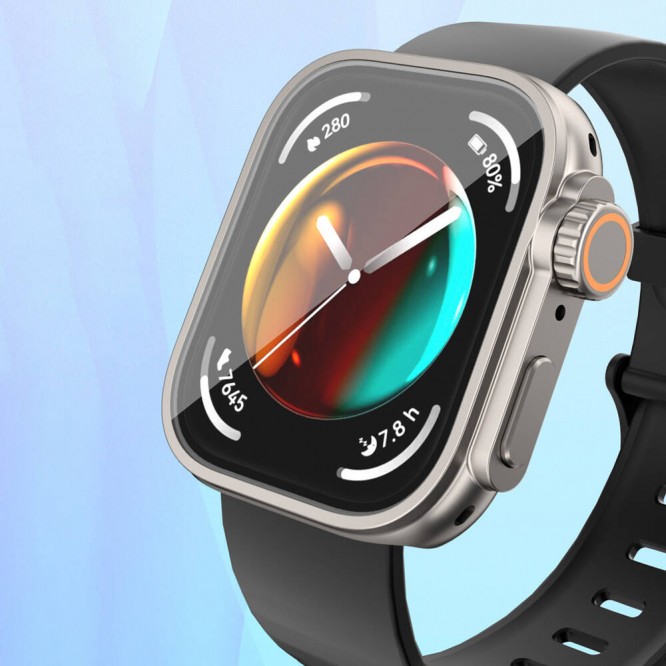 Huawei Watch Fit 3 to Apple Watch Ultra 49mm Kasa Dönüştürücü ve Ekran Koruyucu Zore Watch Gard 33