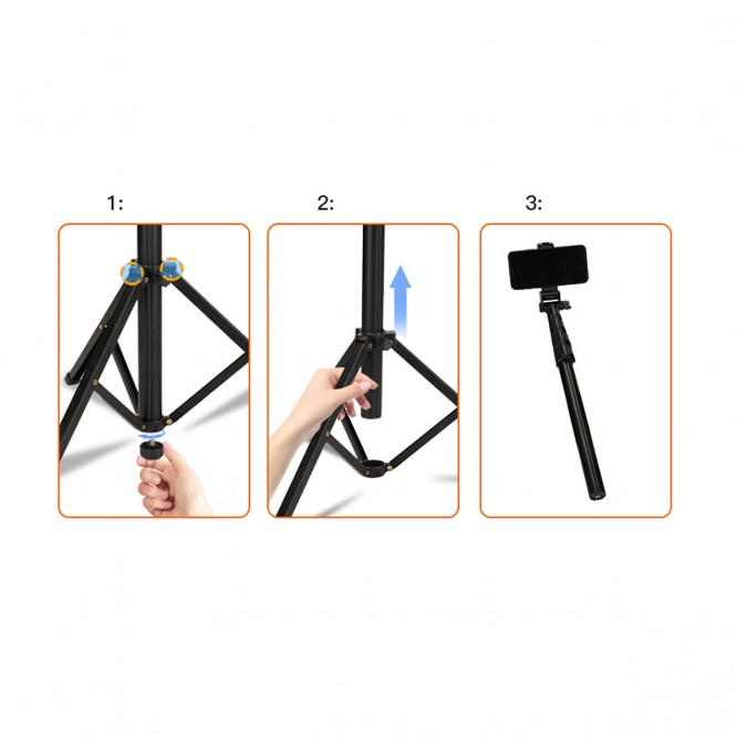 Jmary MT-39 5 Kademeli 153cm Fonksiyonel 2 in 1 Monopod 360 Derece Dönebilen Başlıklı Tripod