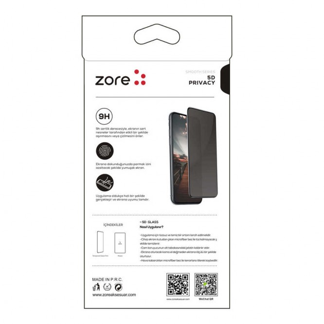 Omix X300 Zore New 5D Privacy Temperli Ekran Koruyucu