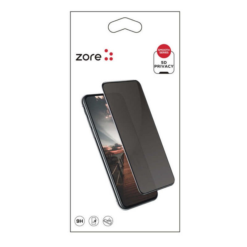 Oppo A7X Zore New 5D Privacy Temperli Ekran Koruyucu