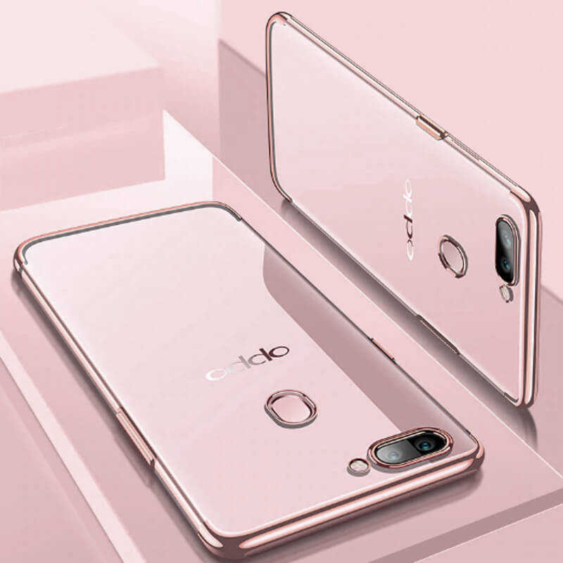 Oppo AX7 Kılıf Zore Dört Köşeli Lazer Silikon Kapak