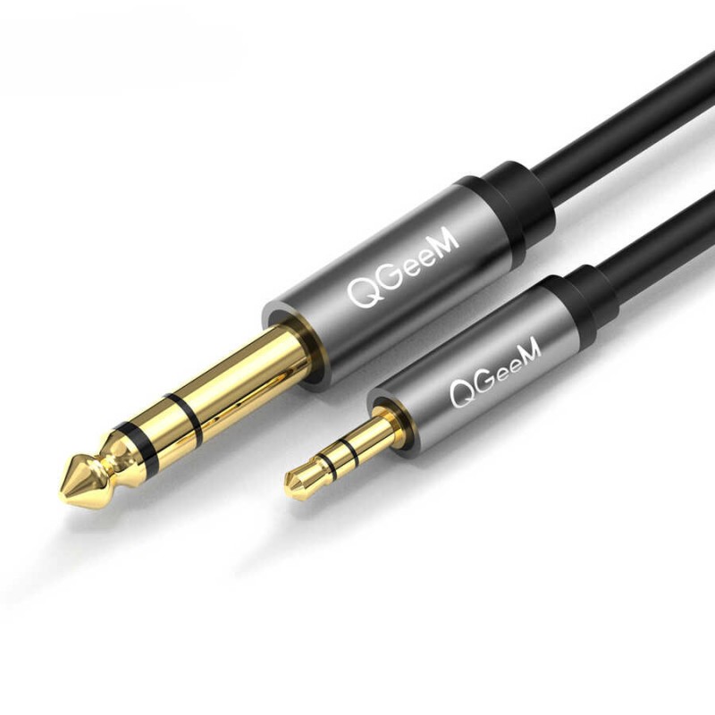 Qgeem QG-AU02 3.5mm To 6.35mm Aux Audio Kablo 1M