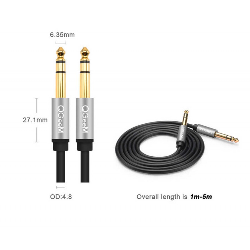 Qgeem QG-AU03 6.35mm Aux Audio Kablo 1.5M