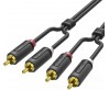 Qgeem QG-AU12 Dual RCA Aux Audio Kablo 1.83M