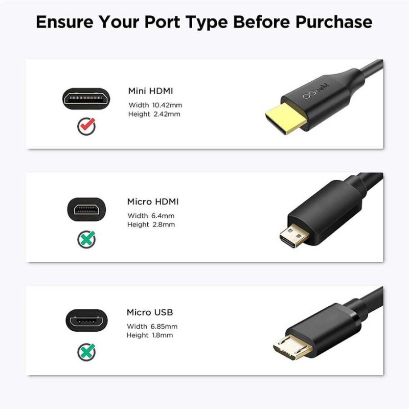 Qgeem QG-AV19 Micro HDMI To Micro Usb Kablo 1.83M