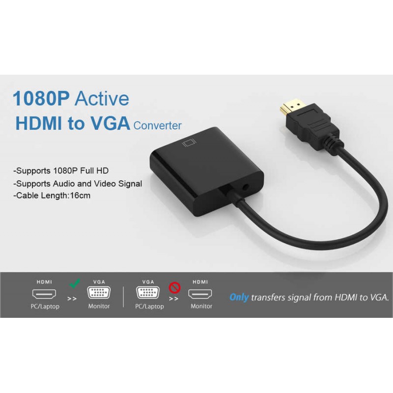 Qgeem QG-HD07 HDMI To VGA Dönüştürücü