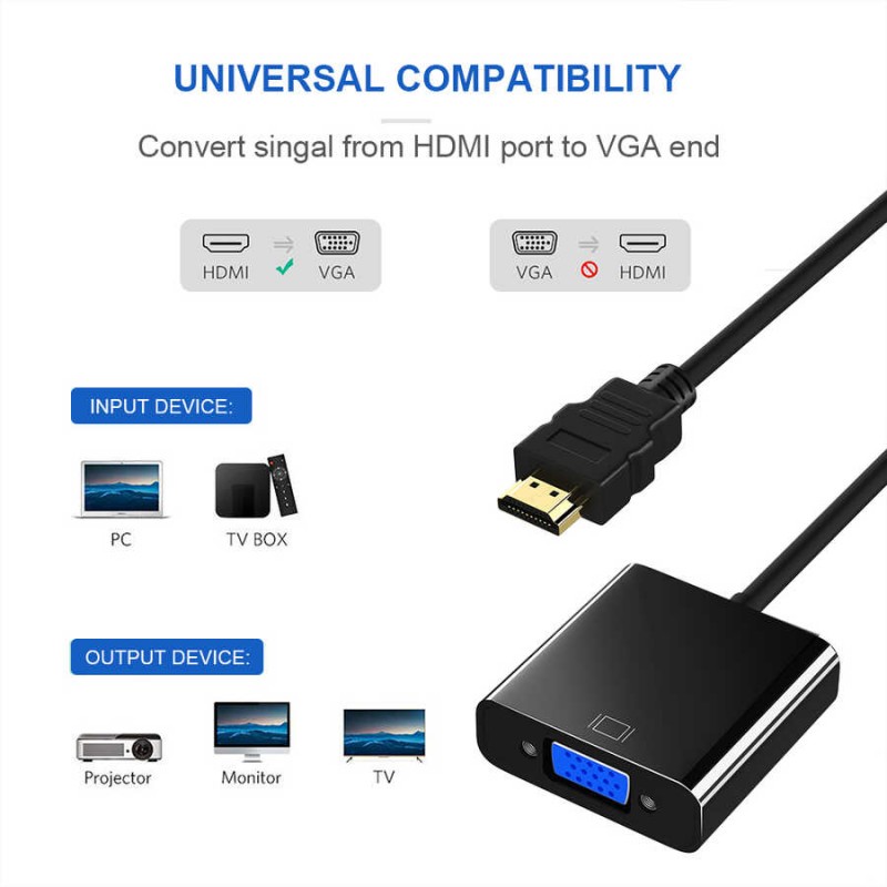 Qgeem QG-HD07 HDMI To VGA Dönüştürücü