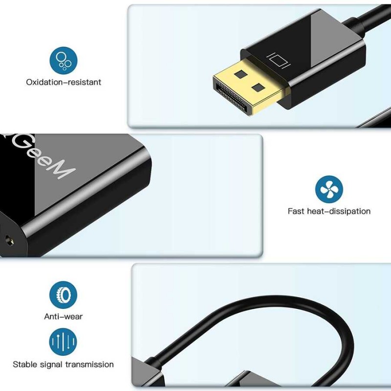 Qgeem QG-HD24 DVI To Display Port Dönüştürücü