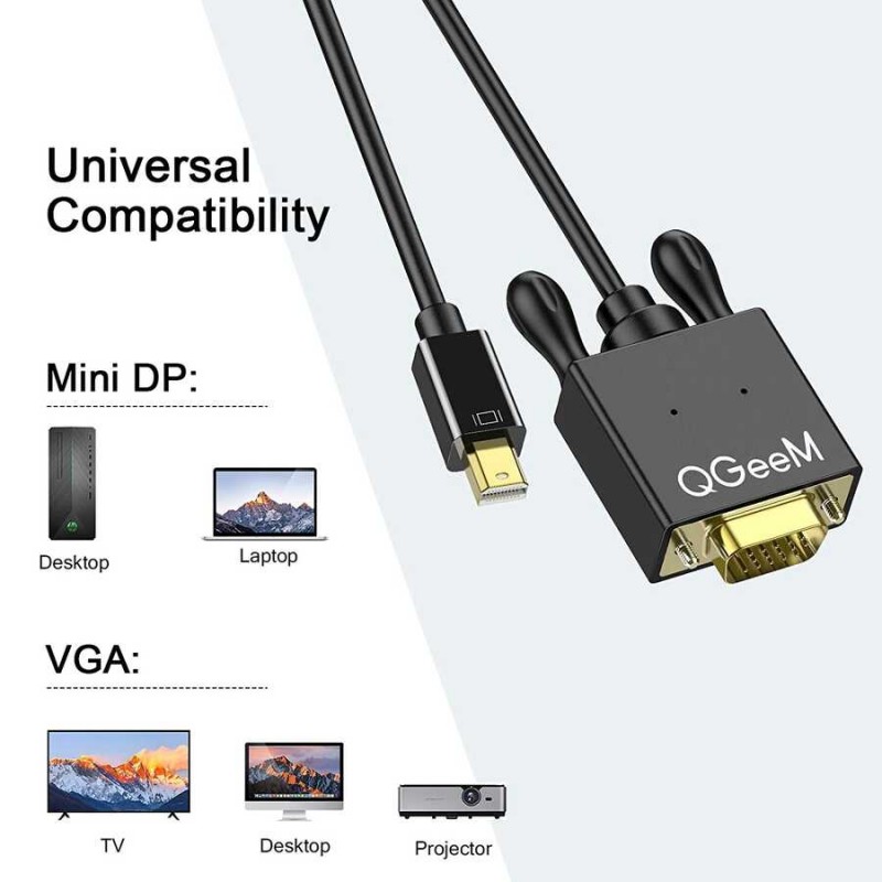 Qgeem QG-HD29 VGA To Mini Display Port Kablo