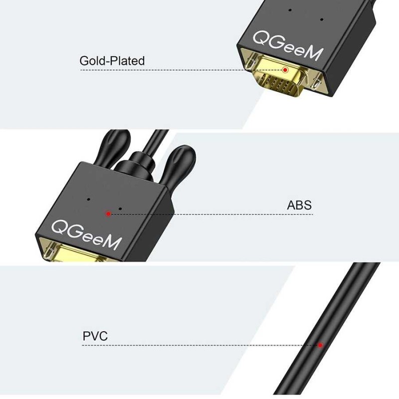 Qgeem QG-HD29 VGA To Mini Display Port Kablo