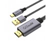 Qgeem QG-UA12 Type-C To HDMI 2 in 1 Kablo