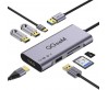 Qgeem QG-UH07-A Type-C Çoğaltıcı ve Dönüştürücü Hub Usb 3.0 HDMI 4K SD Kart 85W 5120Mbps