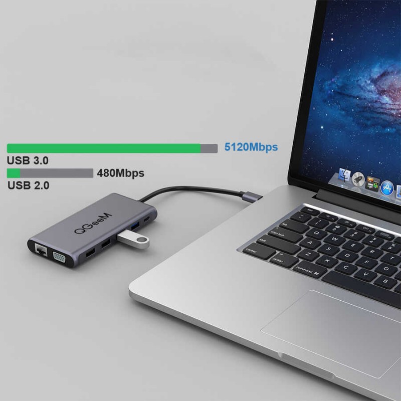 Qgeem QG-UH12-V 12 in 1 Usb Hub