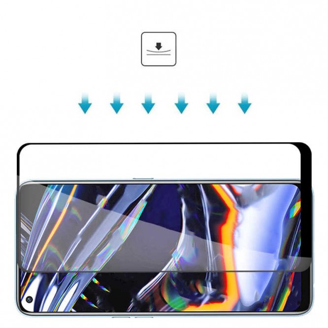 Realme 8 Zore Kenarları Kırılmaya Dayanıklı Cam Ekran Koruyucu