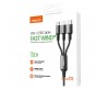 Recci RCS-D120 Fast Wind Serisi 3in1 USB-A to Lightning – Type-C – Micro Şarj ve Data Kablosu 1.2M