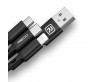 Recci RCS-D120 Fast Wind Serisi 3in1 USB-A to Lightning – Type-C – Micro Şarj ve Data Kablosu 1.2M