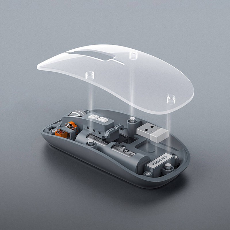 Recci RCS-M01 Space Capsule Serisi Multimod Kablosuz Şeffaf Tasarım Mouse