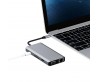 Recci RH09 Type-C to Type-C + SD/TF + USB3.0 + USB2.0 + HDMI + VGA + RJ45 Bağlantılı 9in1 Hub