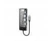 Recci RH17 Type-C to Type-C PD100W + USB3.0 + HDMI + Type-C + RJ45 Bağlantılı 6in1 Hub