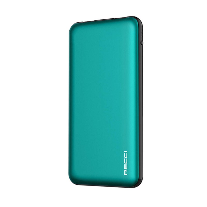 Recci RPB-P05 Greeny Serisi LED Işık Göstergeli Hızlı Şarj Özellikli Taşınabilir Powerbank 22.5W 10000mAh