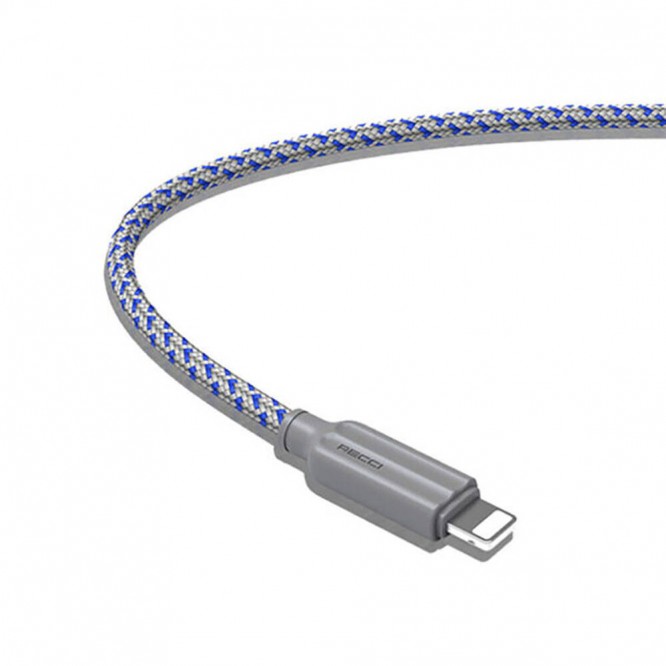 Recci RTC-N23L 2.4A Hızlı Şarj Özellikli Lightning to USB-A Kablo 1M