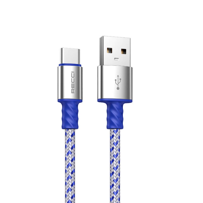 Recci RTC-N33C Instant Serisi USB-A to Type-C 3A Hızlı Şarj Özellikli Şarj ve Data Kablosu 2M