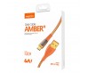 Recci RTC-P19C Amber Serisi USB-A to Type-C 6A Şeffaf Tasarım Şarj ve Data Kablosu 1.5M