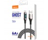 Recci RTC-P21C Ghost Serisi 66W 6A Hızlı Şarj Özellikli USB-A To Type-C Kablo 1.2M