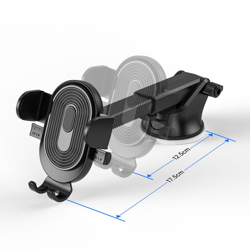 Wiwu CH012 Otomatik Mekanizmalı Vantuzlu Tasarım Araç Telefon Tutucu