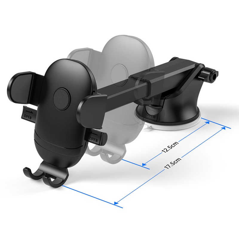 Wiwu CH013 Otomatik Mekanizmalı Vantuzlu Tasarım Araç Telefon Tutucu
