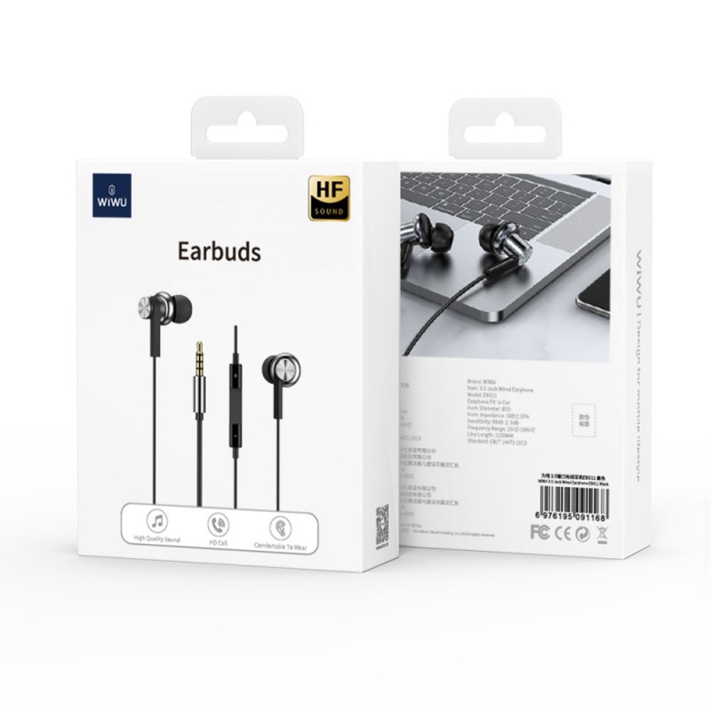 Wiwu EB311 Hi-Fi Ses Kaliteli 3.5mm Kulakiçi Kulaklık