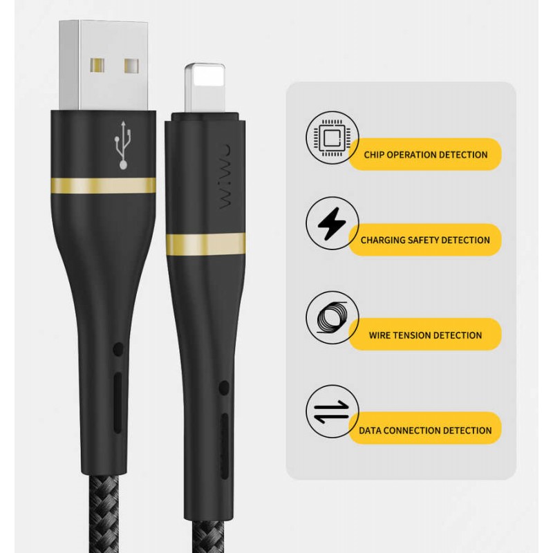 Wiwu ED-105 2 in 1 USB A- Type-C to Lightning Elite Data Kablo