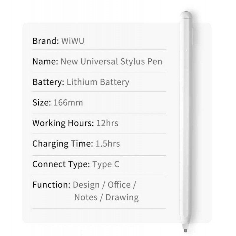 Wiwu Pencil Max Dokunmatik Çizim Kalemi