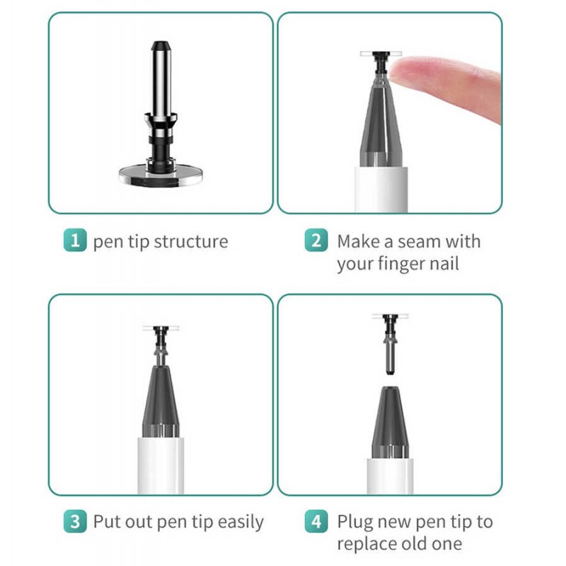 Wiwu Pencil Passive Stylus 2 in 1 Dokunmatik Çizim Kalemi