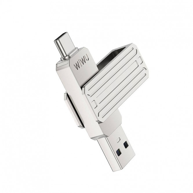 Wiwu Wi-FD001 3in1 USB3.2 Sürücü Disk USB-A + Lightning + Type-C OTG 64 GB