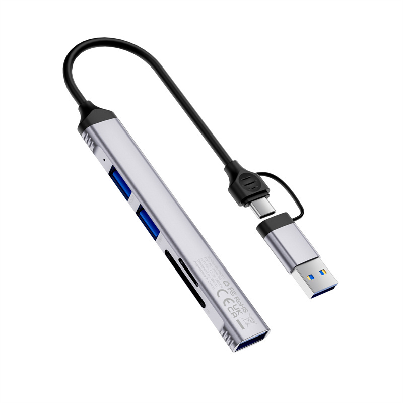 Wiwu Wi-HB003 Zolo Serisi USB3.0 + USB2.0 + SD/TF Bağlantılı Type-C USB-A 5in1 Hub