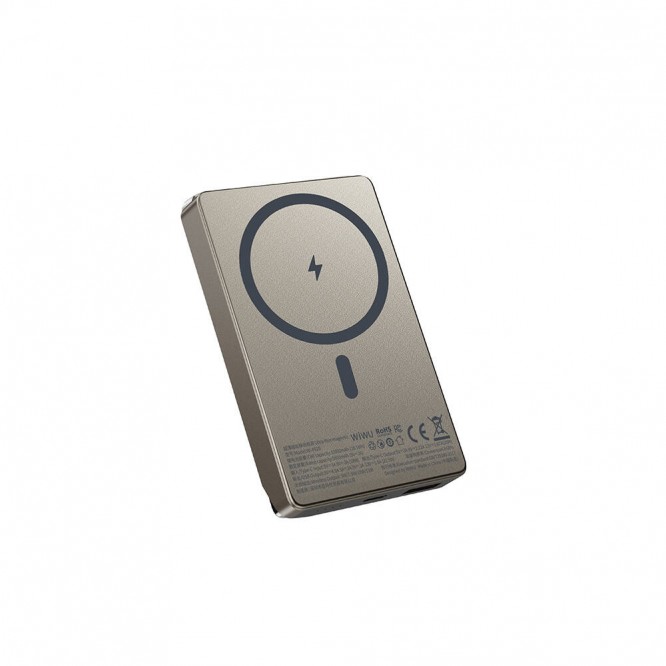 Wiwu Wi-P020 Ultra-Thin Explore Serisi Led Göstergeli Wireless Magsafe Powerbank 15W 10000mAh