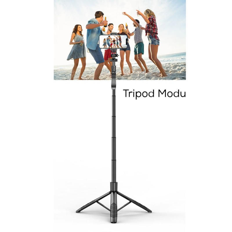 Wiwu Wi-SE005 Çok Fonksiyonlu Sabitleyici Ayrılabilir Canlı Yayın Tripod Selfie Çubuğu