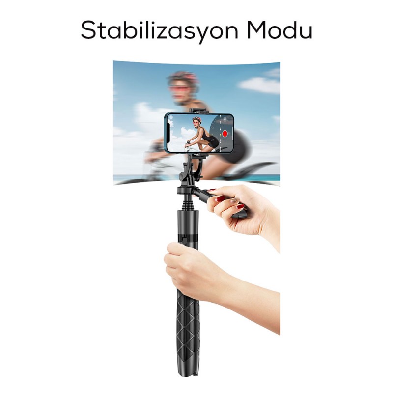 Wiwu Wi-SE005 Çok Fonksiyonlu Sabitleyici Ayrılabilir Canlı Yayın Tripod Selfie Çubuğu