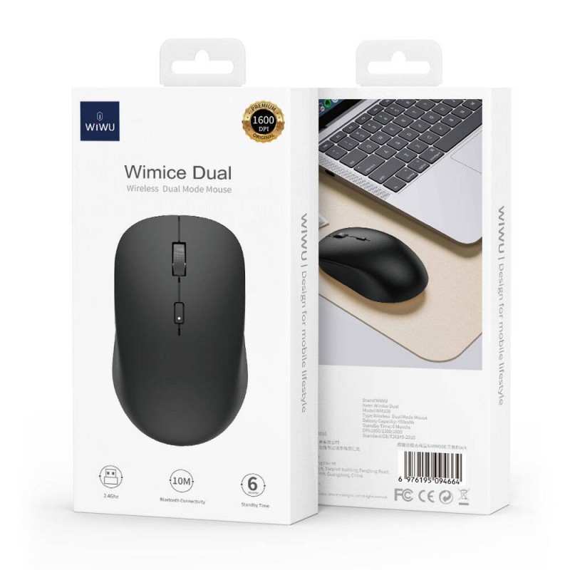 Wiwu WM108 Wimice 1600 DPI Bluetooth Ve Wireless Dual Mod Kablosuz Mouse