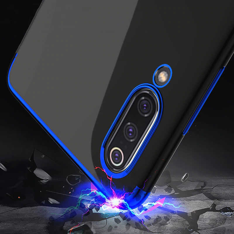 Xiaomi Mi 9 Lite Kılf Zore Dört Köşeli Lazer Silikon Kapak