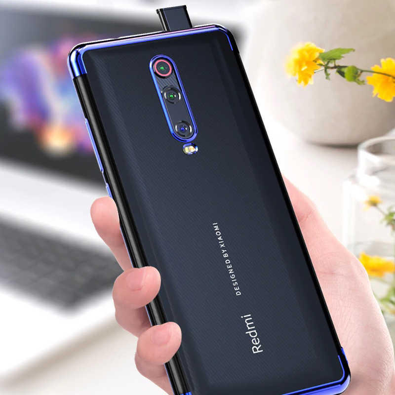 Xiaomi Mi 9T Kılıf Zore Dört Köşeli Lazer Silikon Kapak